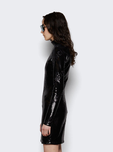 Balenciaga Turtleneck Mini Dress BLACK