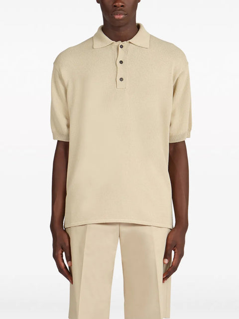 Ferragamo Logo-Plaque Knitted Polo Shirt
