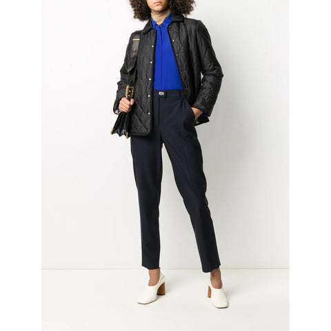 Ferragamo Gancini-Plaque Straight-Leg Trousers