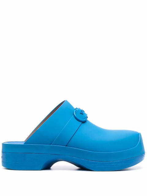 Ferragamo Gancini Raised Logo Clogs
