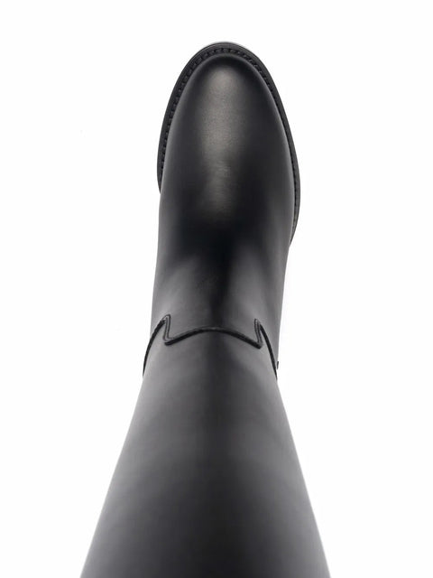 Ferragamo Vara Chain Knee-High Boots