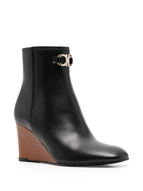 Ferragamo 70Mm Wedge-Heel Ankle Boots