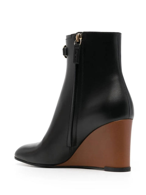 Ferragamo 70Mm Wedge-Heel Ankle Boots