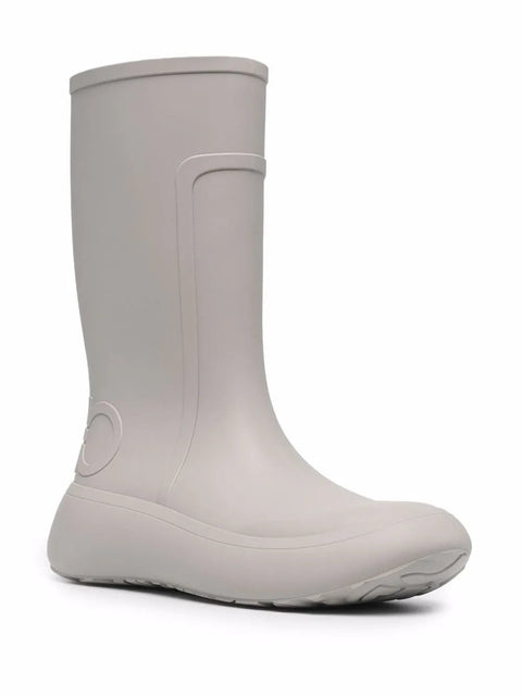 Ferragamo Embossed Detail Rainboot in Gray