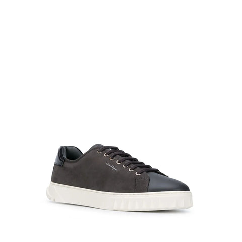 Ferragamo Contrast Panel Low-Top Sneakers
