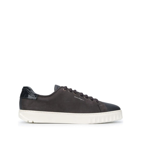 Ferragamo Contrast Panel Low-Top Sneakers