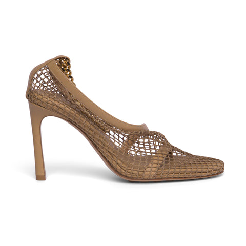Bottega Veneta Chain-Trimmed Mesh Sandals