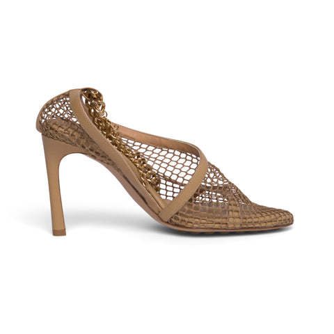Bottega Veneta Chain-Trimmed Mesh Sandals