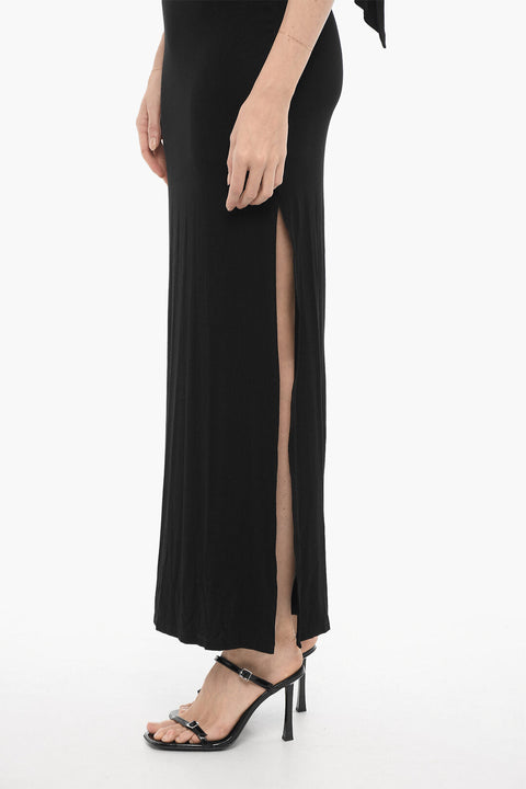 Alice + Olivia Halterneck Maxi Dress with Side Split