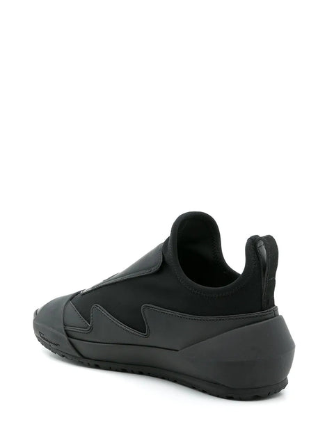 Ferragamo Leather Sock Style Sneakers in Black